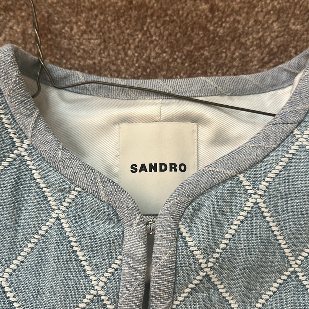 NWOT Sandro Armelle Quilted Cotton Jacket - Picture 4 of 6